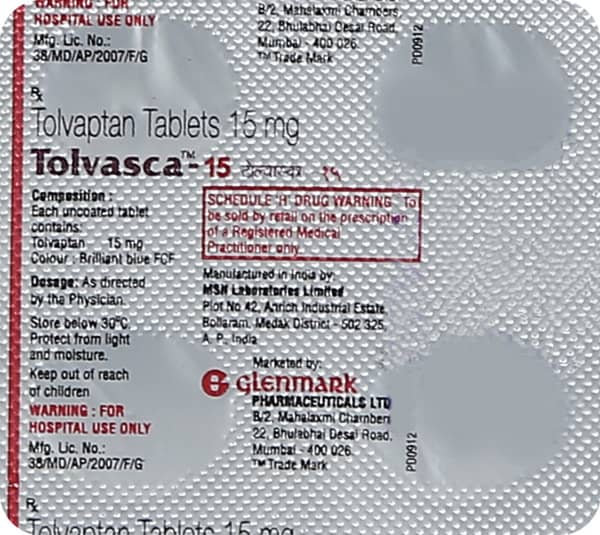 Tolvasca 15mg Strip Of 4 Tablets
