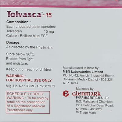 Tolvasca 15mg Strip Of 4 Tablets