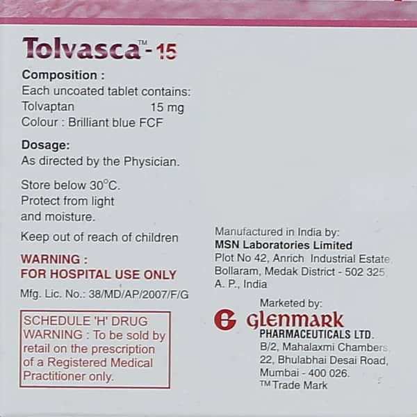 Tolvasca 15mg Strip Of 4 Tablets