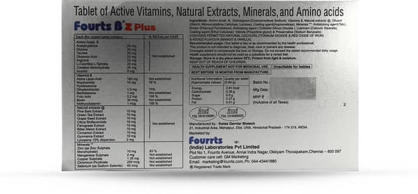 Fourts Bz Plus Strip Of 10 Tablets