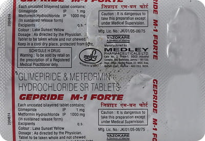 Gepride M 1mg Forte Strip Of 10 Tablets