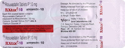 Rxtor 10mg Strip Of 10 Tablets