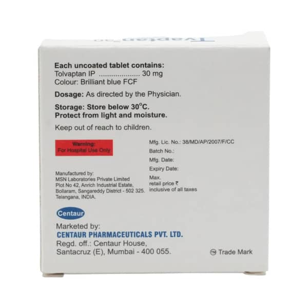 Tvaptan 30Mg Strip Of 4 Tablets