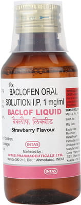 Baclof 5mg Strawberry Flavour Bottle Of 100ml Oral Liquid