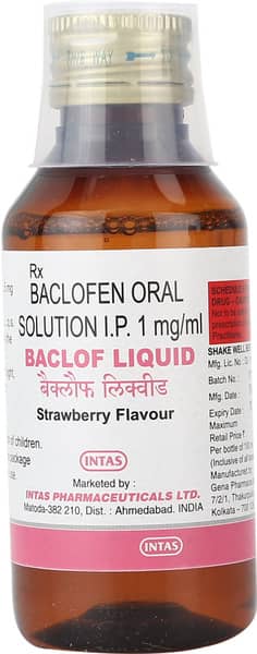 Baclof 5mg Strawberry Flavour Bottle Of 100ml Oral Liquid