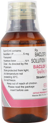 Baclof 5mg Strawberry Flavour Bottle Of 100ml Oral Liquid