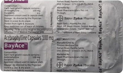 Bayace 100mg Strip Of 10 Capsules