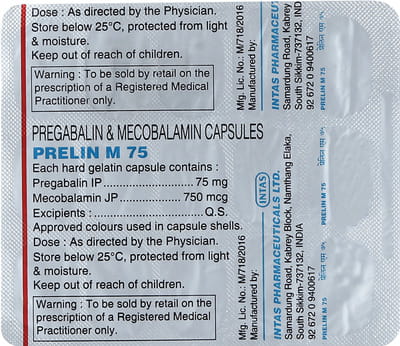 Prelin M 75mg Strip Of 15 Capsules