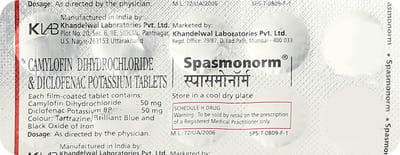 Spasmonorm Strip Of 10 Tablets