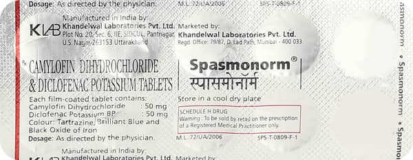 Spasmonorm Strip Of 10 Tablets