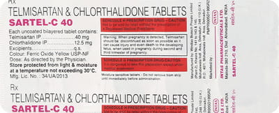 Sartel C 40mg Strip Of 10 Tablets