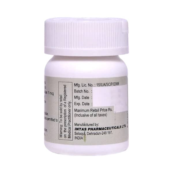 Lethyrox 75Mcg Bottle Of 100 Tablets