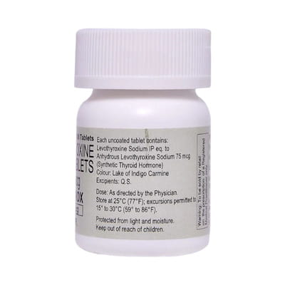 Lethyrox 75mcg Bottle Of 100 Tablets
