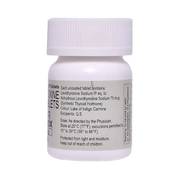 Lethyrox 75Mcg Bottle Of 100 Tablets