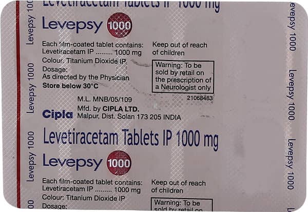 Levepsy 1000mg Strip Of 10 Tablets