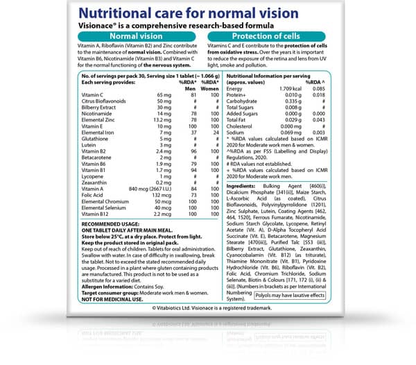 Visionace Strip Of 30 Tablets
