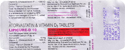 Lipicure D 10mg Strip Of 10 Tablets