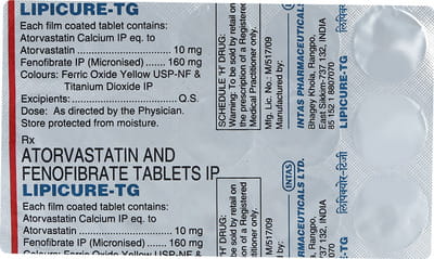 Lipicure Tg 160mg Strip Of 15 Tablets
