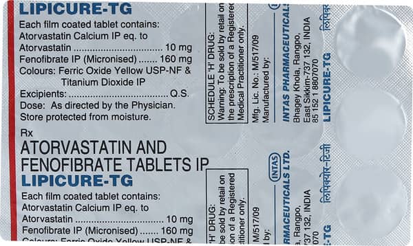 Lipicure Tg 160mg Strip Of 15 Tablets