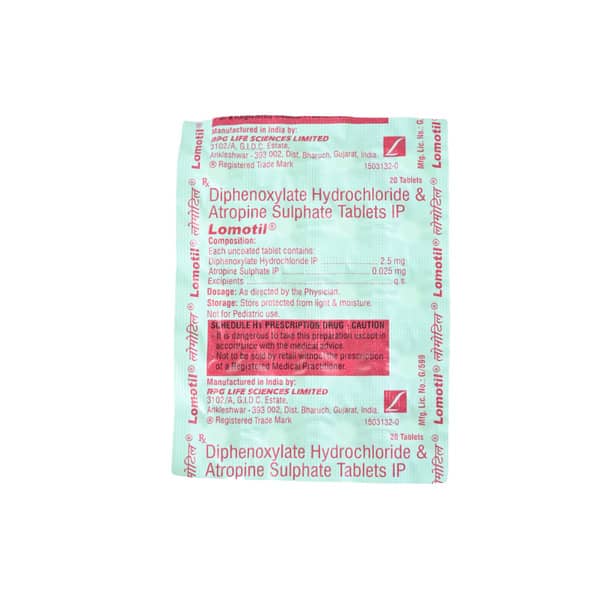 Lomotil Strip Of 20 Tablets