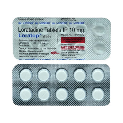Loratop 10mg Strip Of 10 Tablets