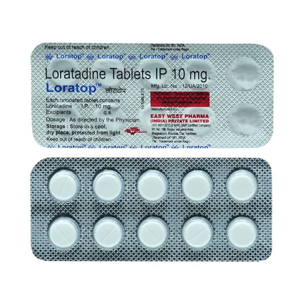 Loratop 10mg Strip Of 10 Tablets