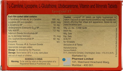 Lycogold Xt Strip Of 10 Tablets
