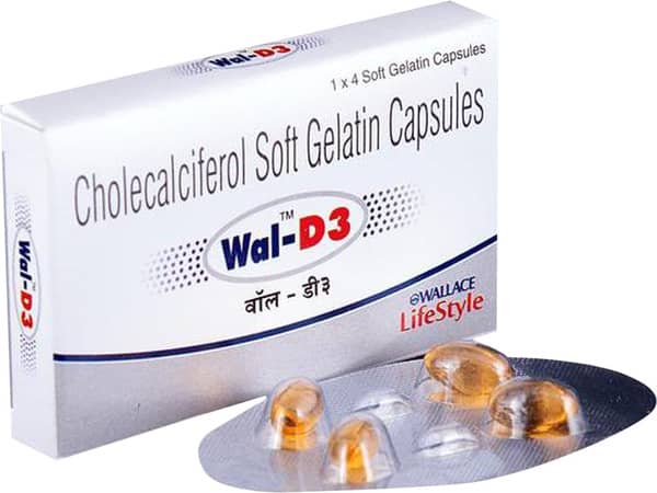 Wal D3 Strip Of 4 Softgel Capsules