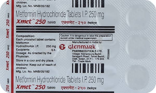 Xmet 250mg Strip Of 15 Tablets