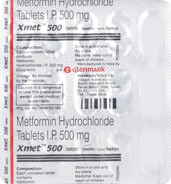 Xmet 500mg Strip Of 15 Tablets