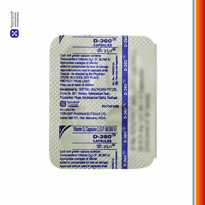 D 360 60000iu Strip Of 4 Capsules