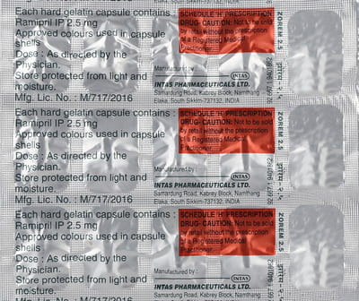 Zorem 2.5mg Strip Of 15 Capsules