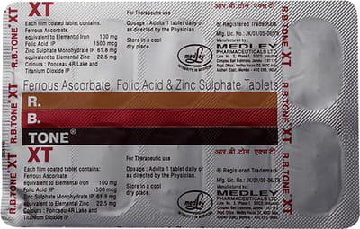 R B Tone Xt Strip Of 10 Tablets