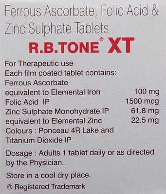 R B Tone Xt Strip Of 10 Tablets