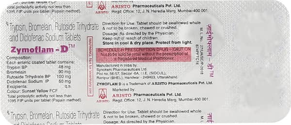 Zymoflam D Strip Of 10 Tablets