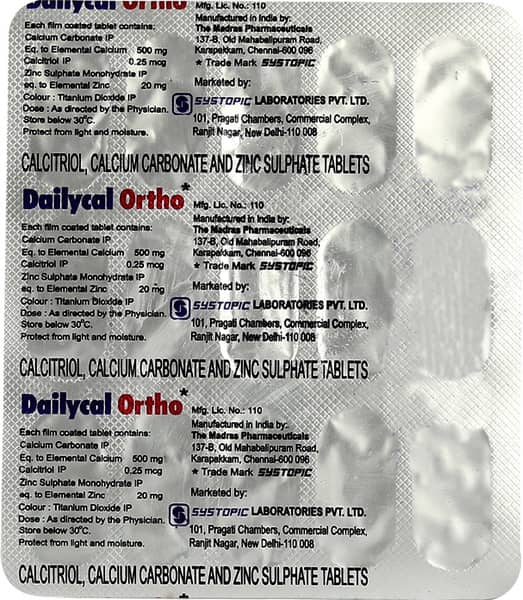 Dailycal Ortho Strip Of 15 Tablets