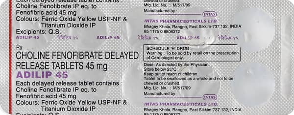 Adilip 45mg Strip Of 10 Tablets