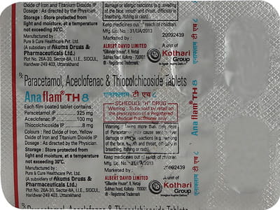 Anaflam Th 8mg Strip Of 10 Tablets