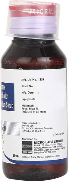 Allercet M Bottle Of 60ml Syrup