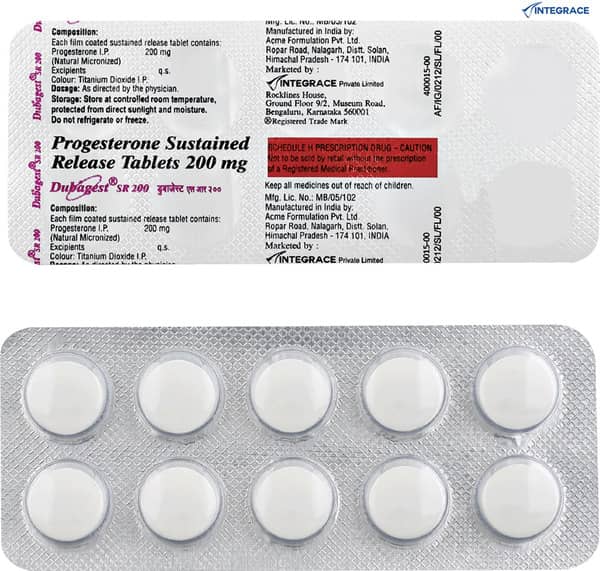 Dubagest Sr 200mg Strip Of 10 Tablets