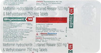 Bigomet M Strip Of 10 Tablets