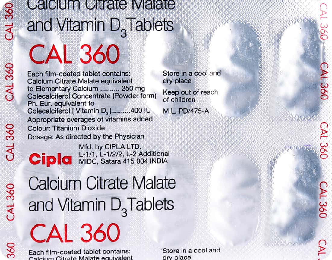 Cal 360mg Strip Of 10 Tablets: Uses, Side Effects, Price & Dosage ...