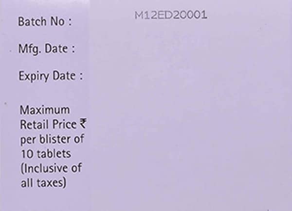 Carbophage G 1Mg Forte Strip Of 10 Tablets