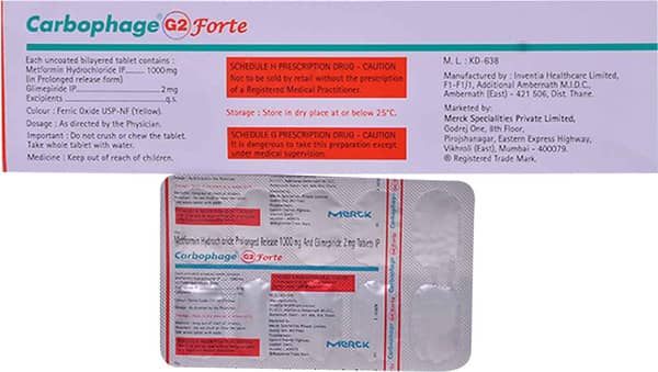 Carbophage G 2mg Forte Strip Of 10 Tablets