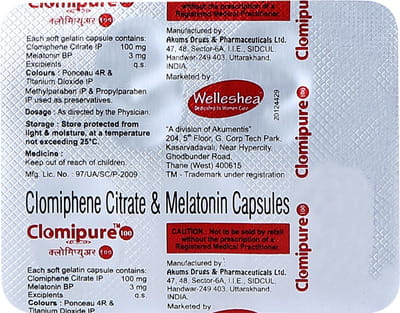 Clomipure 100mg Strip Of 5 Capsules