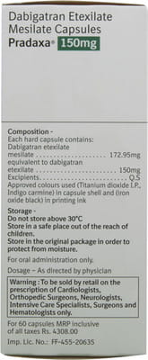 Pradaxa 150mg Strip Of 10 Capsules