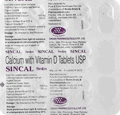 Sincal Strip Of 15 Tablets