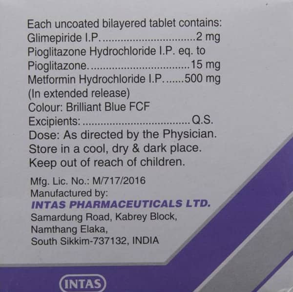 Zoryl Mp 2mg Strip Of 15 Tablets