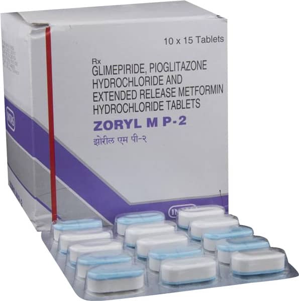 Zoryl Mp 2mg Strip Of 15 Tablets