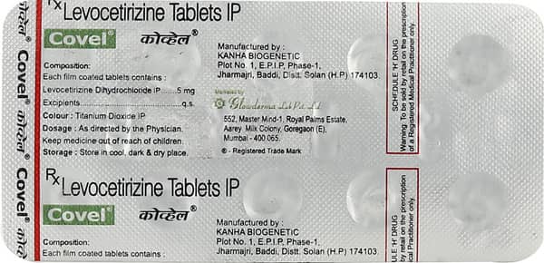 Covel 5mg Strip Of 10 Tablets